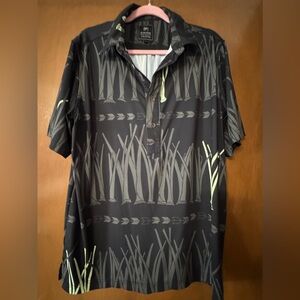 Sig Zane Black and Gray Polo Shirt